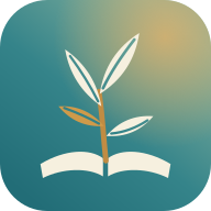 Renew icon: an open book with a sprouting tree